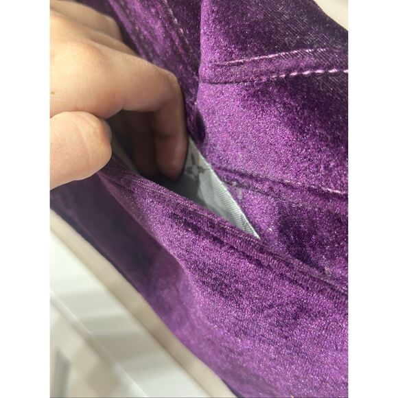 NWOT Aimee Kestenberg Plum Mia Velvet Expandable Satchel Handbag Purse - Picture 7 of 8